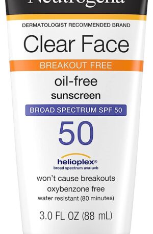 Neutrogena Clear Face Liquid Lotion Sunscreen for Acne-Prone Skin