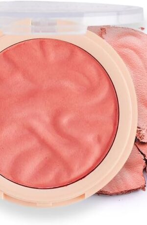 Revolution Beauty London Blusher compact open, showing the rich, vibrant color and smooth texture