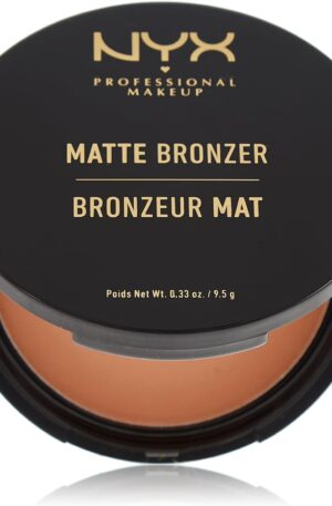 NYX Professional Makeup Matte Body Bronzer compact open, showcasing the smooth, pressed powder formula