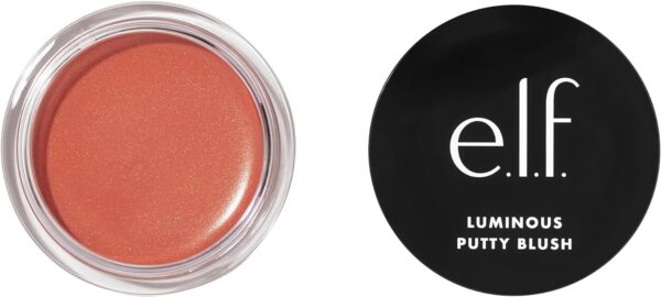 Close-up of e.l.f. Putty Blush open container, revealing the smooth putty-to-powder formula