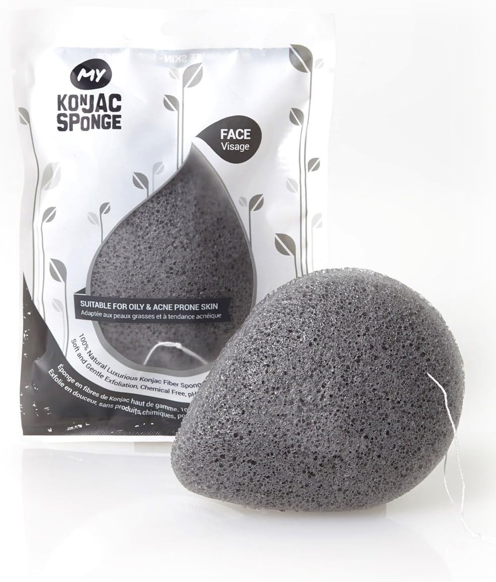 My Konjac Sponge Bamboo Charcoal Facial Sponge
