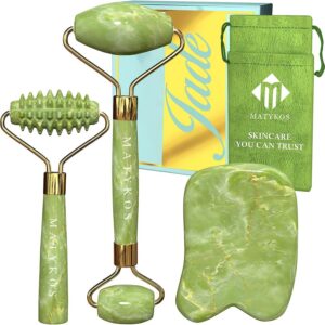 Matykos Jade Roller and Gua Sha Set